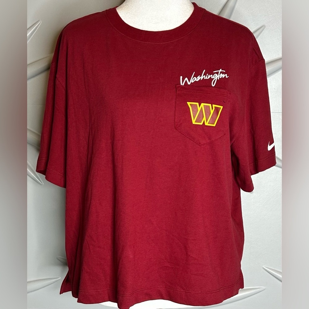 Nike/NFL SZ various women’s Washington Commanders logo tee w/1 breast pocket - Picture 3 of 10